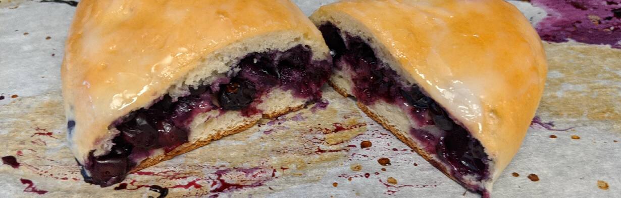 Polish blueberry bun